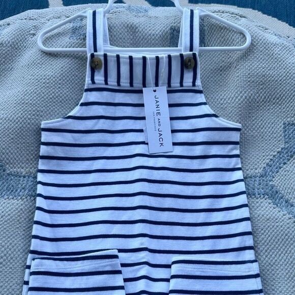 Janie & Jack boys one piece blue white 12-18 months - Picture 2 of 8